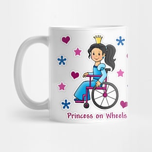 Princess On Wheels (Black Hair) Mug